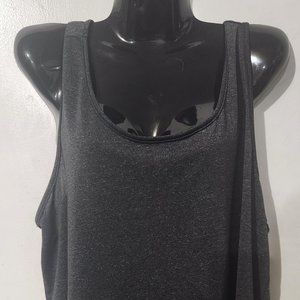Miusey Womens Sleeveless Loose Fit Yoga Workout Racerback  Gray Tank Top 2xl